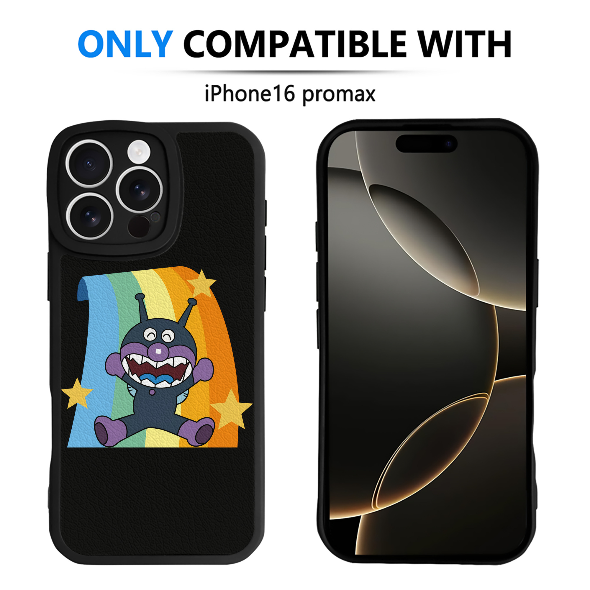 （画像用） アンパンマン Anpanman 【iPhone 16シリーズ対応】シリコンスマホケース（レザー調） 材質：シリコン